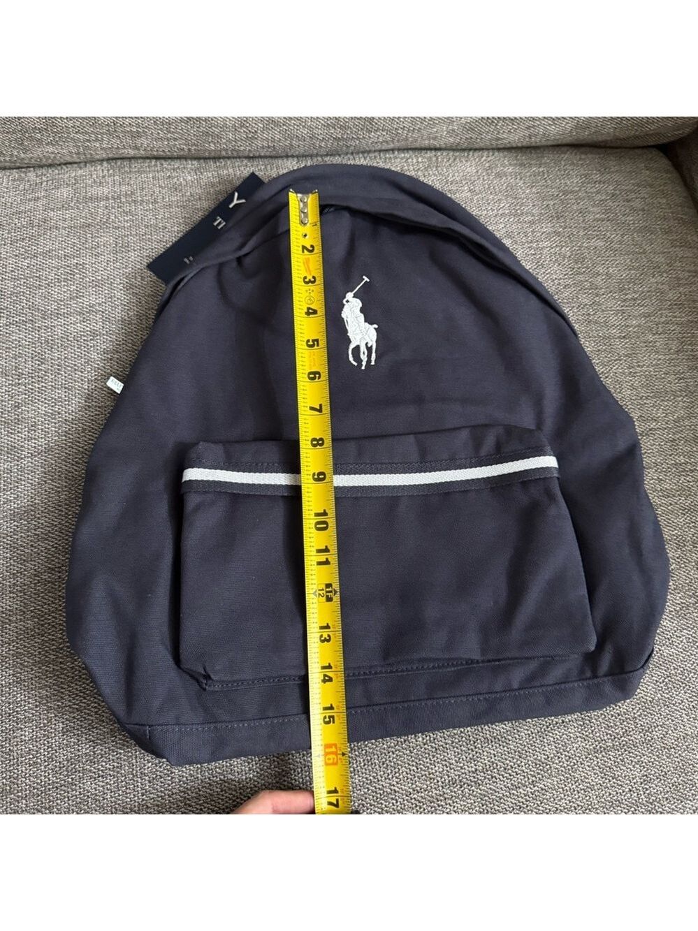 Polo Ralph Lauren Navy Canvas Backpack New - Picture 12 of 12